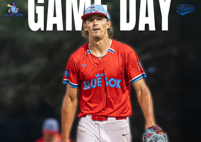 Valley Blue Sox game day post against the Bristol Blues